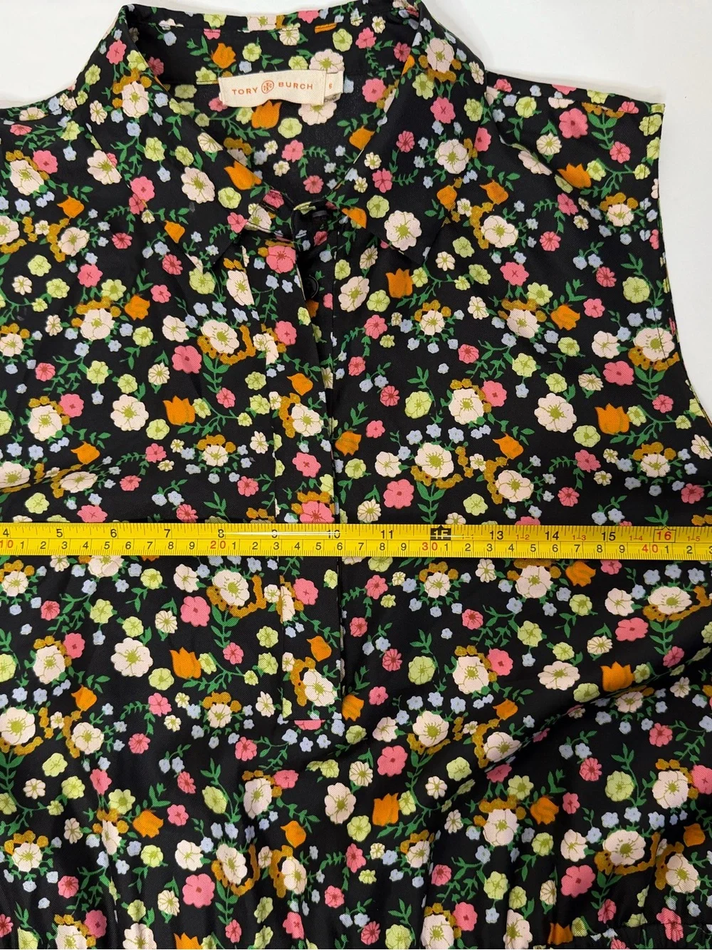 Tory Burch 100% Silk Floral Sleeveless Dress Women’s size 6